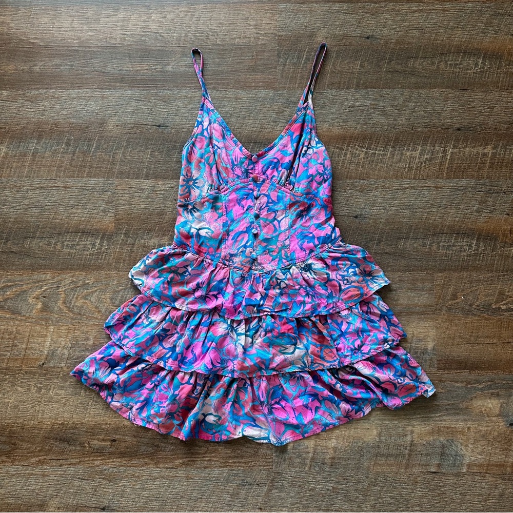 Wild Fable Pink and Blue Floral Top